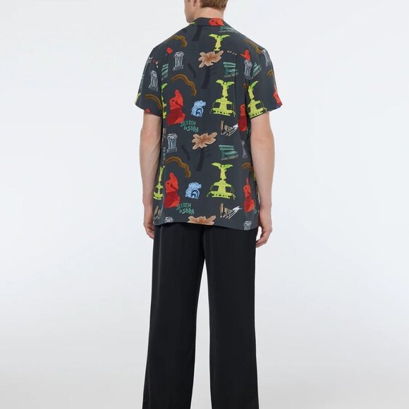 Scotch & Soda Men's Allover-Print Camp Shirt Size: M NWT - Picture 2 of 2